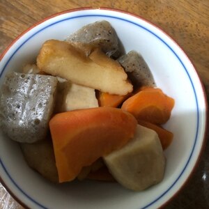 里芋と野菜入りさつま揚げの煮物